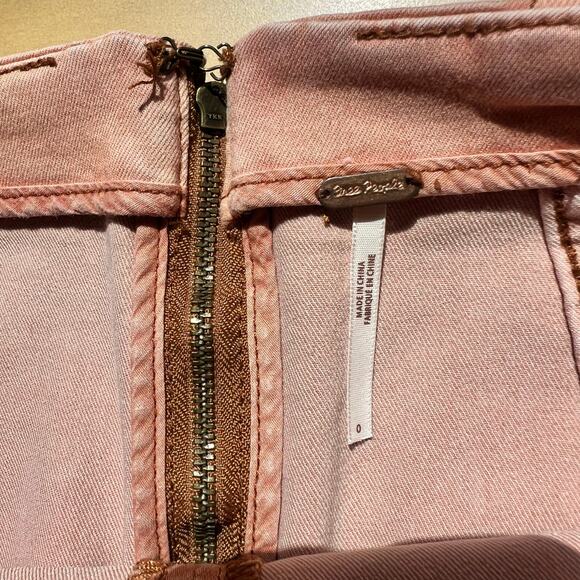 Free People Modern Femme Bodycon Pink Denim Skirt - Picture 4 of 7